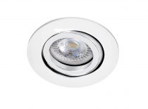 TIPO - Encastré GU10, rond, orientable, blanc, a/lpe LED 6W 3000K 470lm incl. (51122)