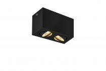 TRILEDO, plafonnier intérieur, double, rectangulaire, noir, LED, 14W, 3000K (1002003)