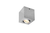 TRILEDO, plafonnier intérieur, simple, carré, alu brossé, GU10/LED GU10 51mm, 10W max (1002004)