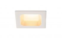 VERLUX, encastré de plafond intérieur, carré, 8,5 cm, blanc mat, LED, 12W, 3000K, variable Triac (112682)